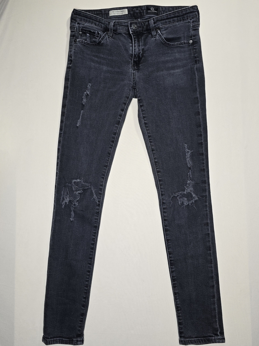 AG Adriano Goldschmied Jeans Women's sz 26R The Legging Ankle Super Skinny Gray